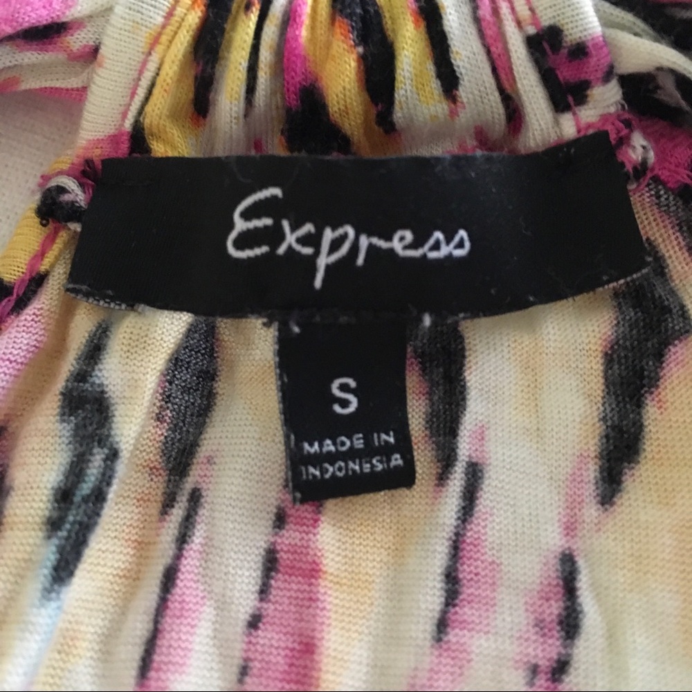 Express • Multicolor Open Shoulder Party Blouse - Picture 7 of 7